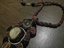 Ожерелье из бисера, украшение из бисера руч работ