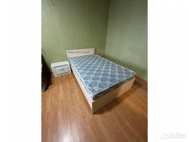 Кровать с матрасом 90 (120, 140, 160) шимо т/с