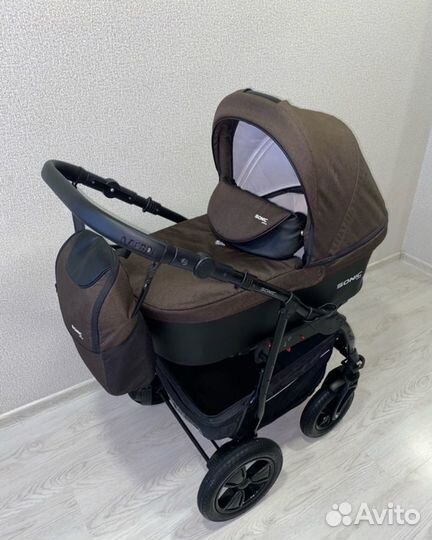 Коляска verdi sonic plus 3 в 1 коричневая