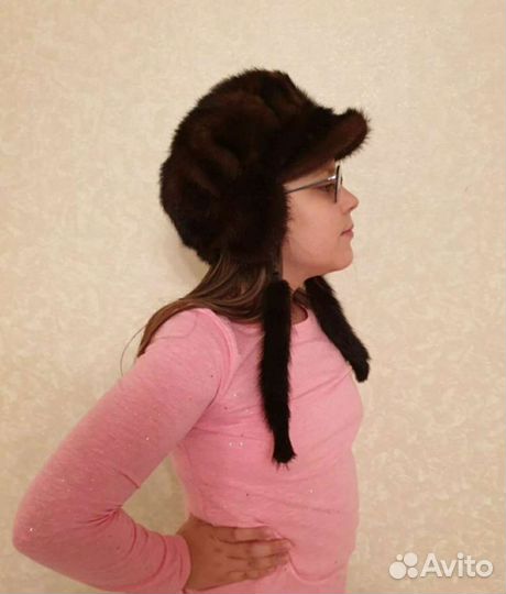 Шапка зимняя меховая женская норковая кепка