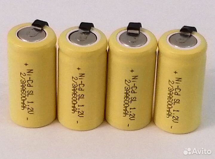Аккумулятор 1.2v, 2/3AA, 600 mAh