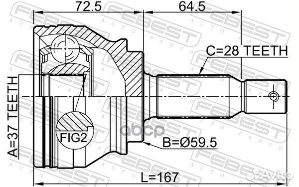 Шрус mitsubishi outlander 06-12 нар. 0410-CW6 F