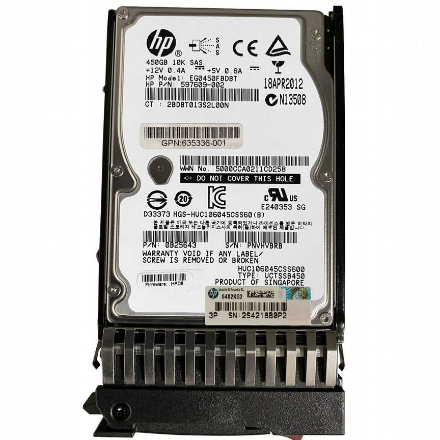 [AW612A] Жесткий Диск Hp Eva 613921-001 450gb Sas 2 Aw612a