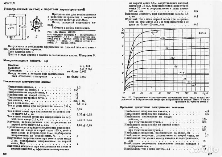 4Ж1Л универсальный пентод, радиолампы СССР в З/У