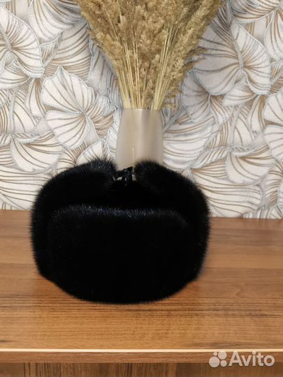 Шапка ушанка норковая мужская