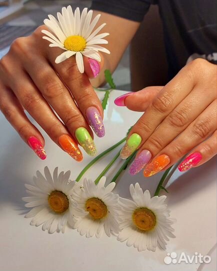 Наращивание ногтей,педикюр,окраш.бровей,макияж