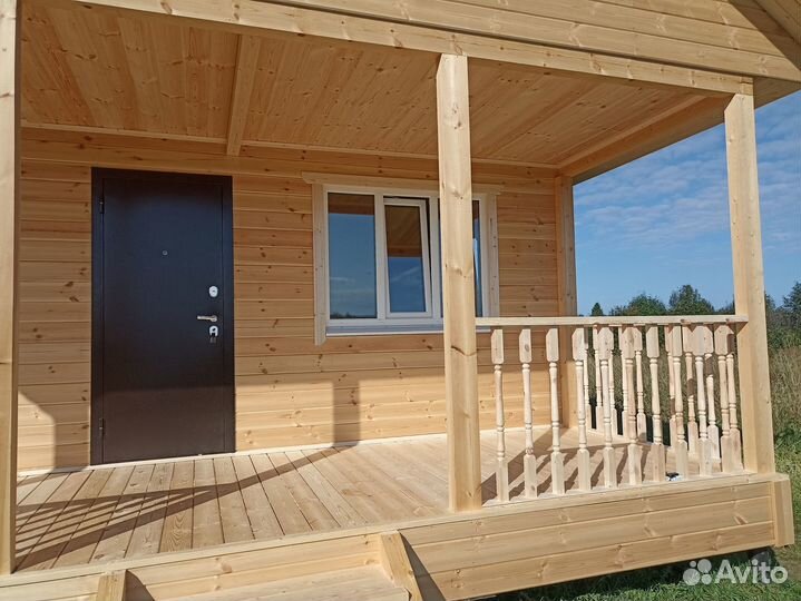 Каркасный дом 6х9 с террасой