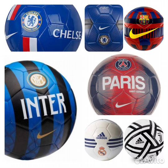 Мяч футбольный Челси, Ювентус, Барселона, Интер Ми