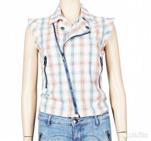 Размер 42-44. Рубашка-косуха без рукавов с узором