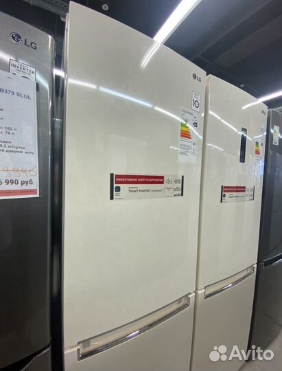 Холодильник LG GC-B459secl бежевый