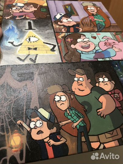 Кртина Гравити Фолз, акрил, 25Х35