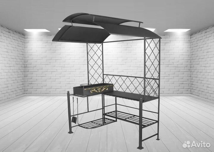 Мангал с крышей