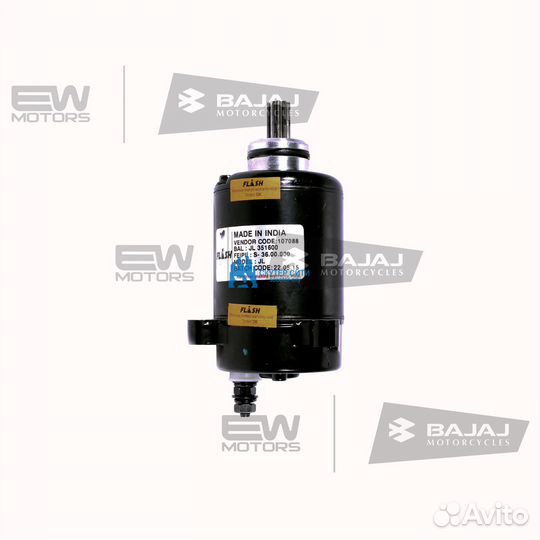 Электростартер, bajaj AS200/NS200/RS200 (Арт.JL35