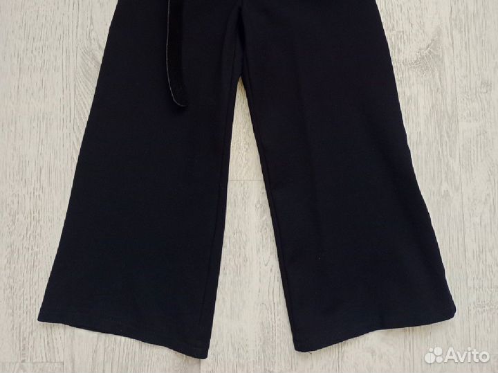 Брюки палаццо теплые для девочки школьные 128