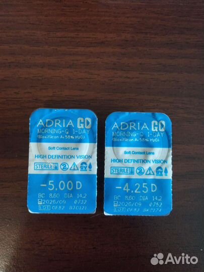 Контактные линзы Aquamax и Adria