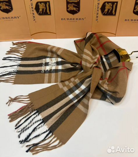 Мужской шарф Burberry кашемир 180/35