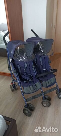 Прогулочная коляска трость для двойни