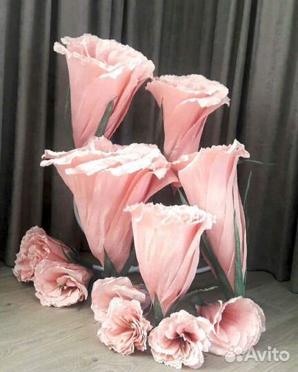 Цветы из гофрированной бумаги