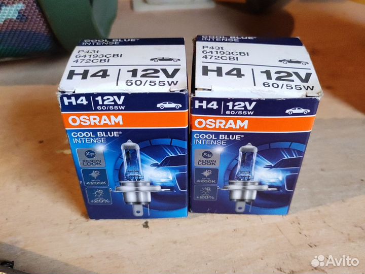 Лампы Osram H4 Cool Blue
