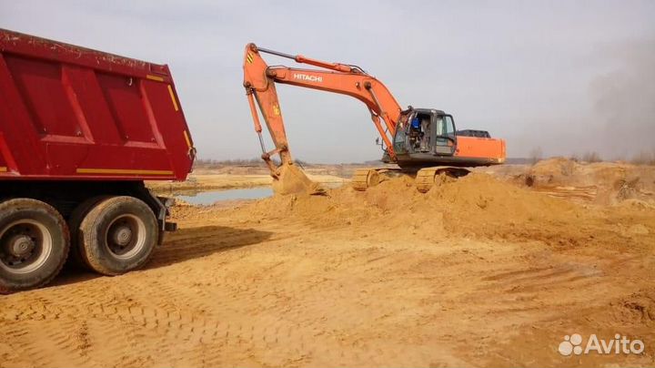 Песок карьерный -речной