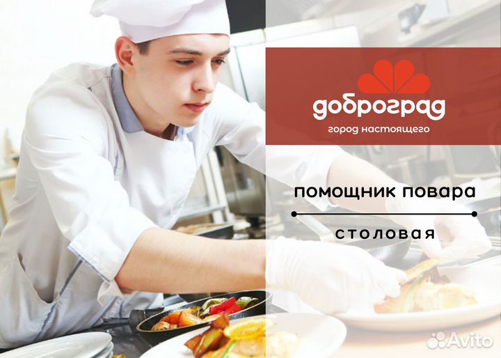 Помощник повара в столовую