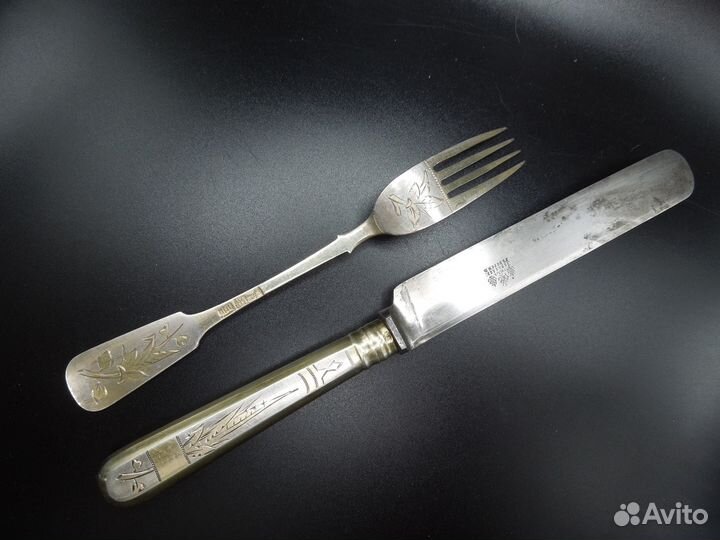 Набор серебро 84 пр. Эгоист 1894 г позолота