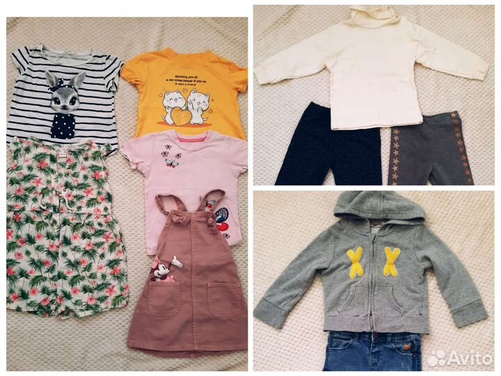 Брендовые вещи пакетом на девочку 92 98