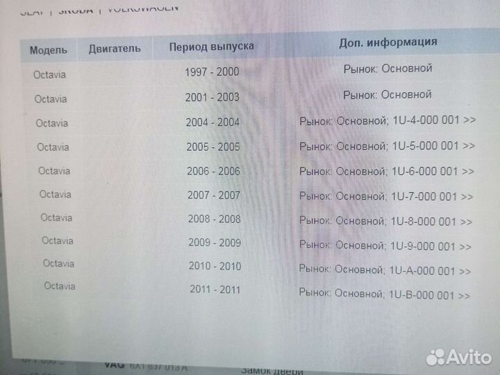 Замок передней левой двери volkswagen sharan