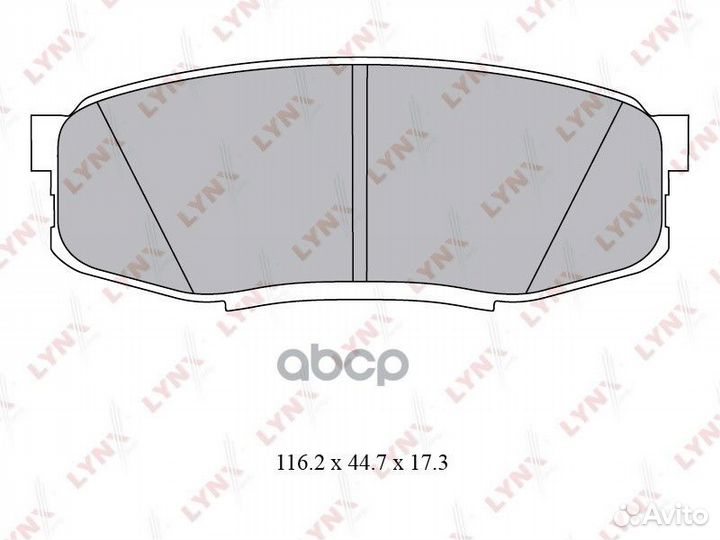 Колодки тормозные дисковые зад BD7581 lynxauto