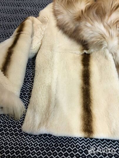 Полушубок натуральный из стриженого бобрика
