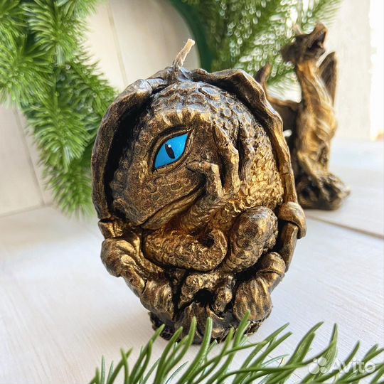 Дракончик 2024 свеча ручной работы