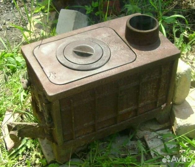 Печь буржуйка чугунная армейская ссср/Доставка