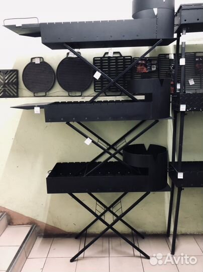 Мангал с печкой под казан