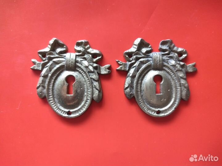 Накладки дверные под ключ. Бронза. Начало 20 в