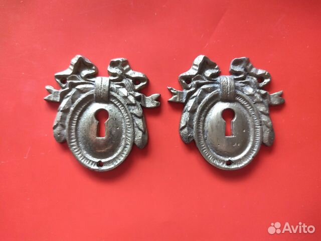 Накладки дверные под ключ. Бронза. Начало 20 в