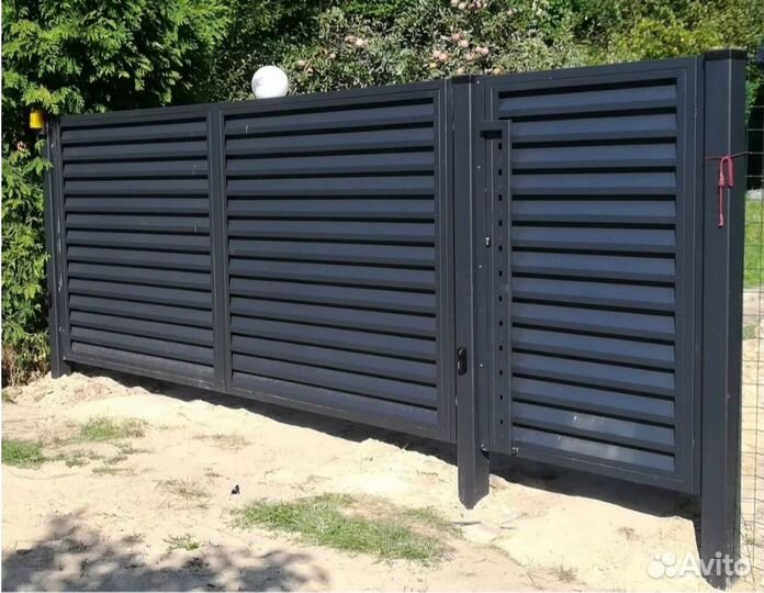 Ворота + калитка из Ламелей