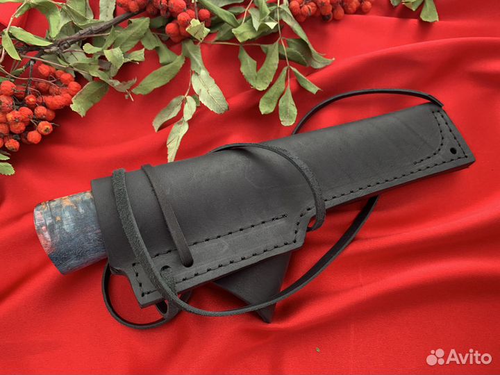 Нож охотничий Якутский клинок дамасская сталь