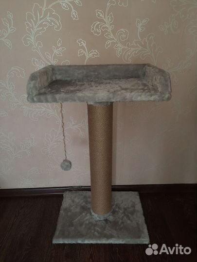 Когтеточка столбик с лежанкой