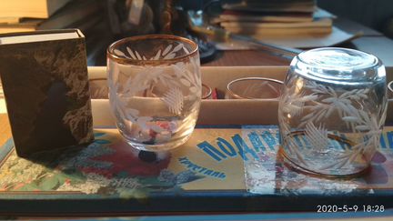 Новые стопки, рюмки, 6 шт. хрусталь, стекло