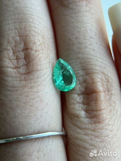 Изумруд природный в огранке груша 1,12ct