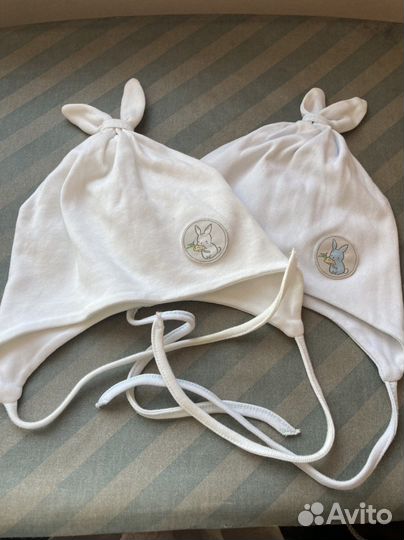 Шапочка для грудничков 1-7 месяцев хлопок