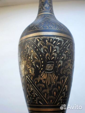 Ваза латунная индия времён СССР Высота 348 мм