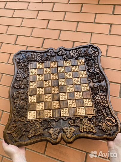 Шахматы нарды шашки 3в1 дерево бесплатная доставка