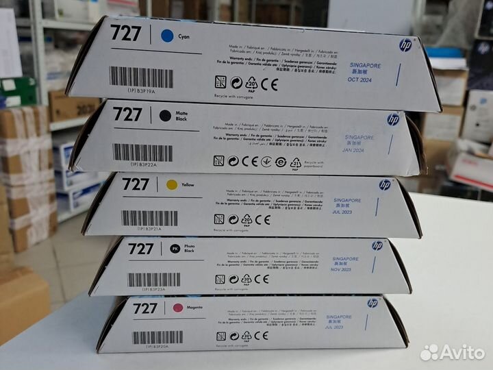 Картридж hp 727 Yellow