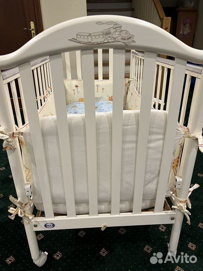 Детская кроватка Pali с маятником, белая, Italy