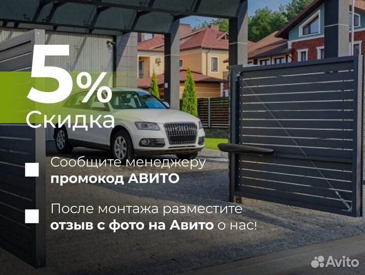 Ворота с калиткой распашные