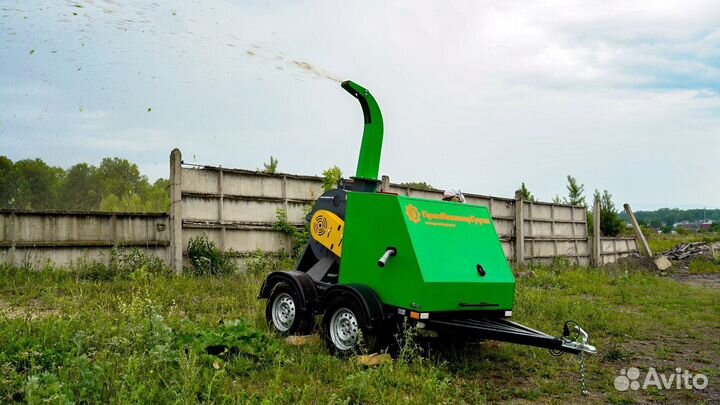 Измельчитель дерева greenпинг на прицепе