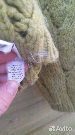 Объемный шерстяной свитер оверсайз benetton 46 р