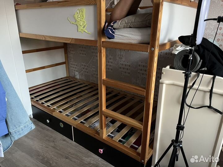 Детская кровать чердак IKEA kura Икея кюра