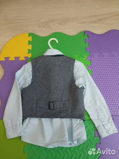 Нарядный комплект, рубашка, жилетка и бабочка